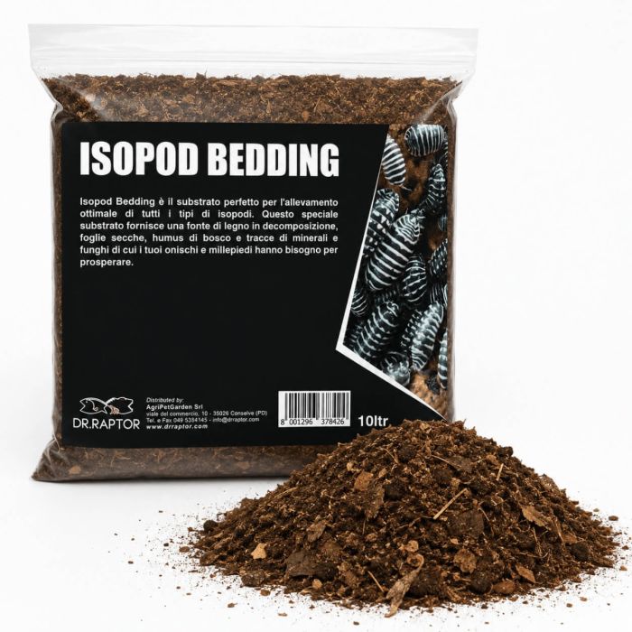 Confezione di Isopod Bedding da 10 Litri di Dreaming Plants, substrato completo e nutriente a base di torba, legno decomposto e foglie per l&