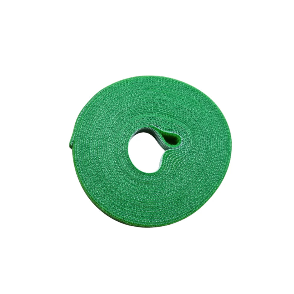 Rotolo di nastro fermapiante in velcro da 2 metri verde , ideale per legare in modo sicuro i fusti ai pali per muschio.