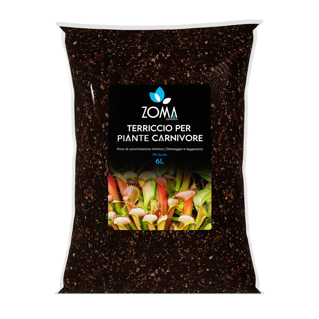 Terriccio Specifico per Piante Carnivore - Formula ad Alta Acidità pH 3.9 (2LT - 6LT) 🌿