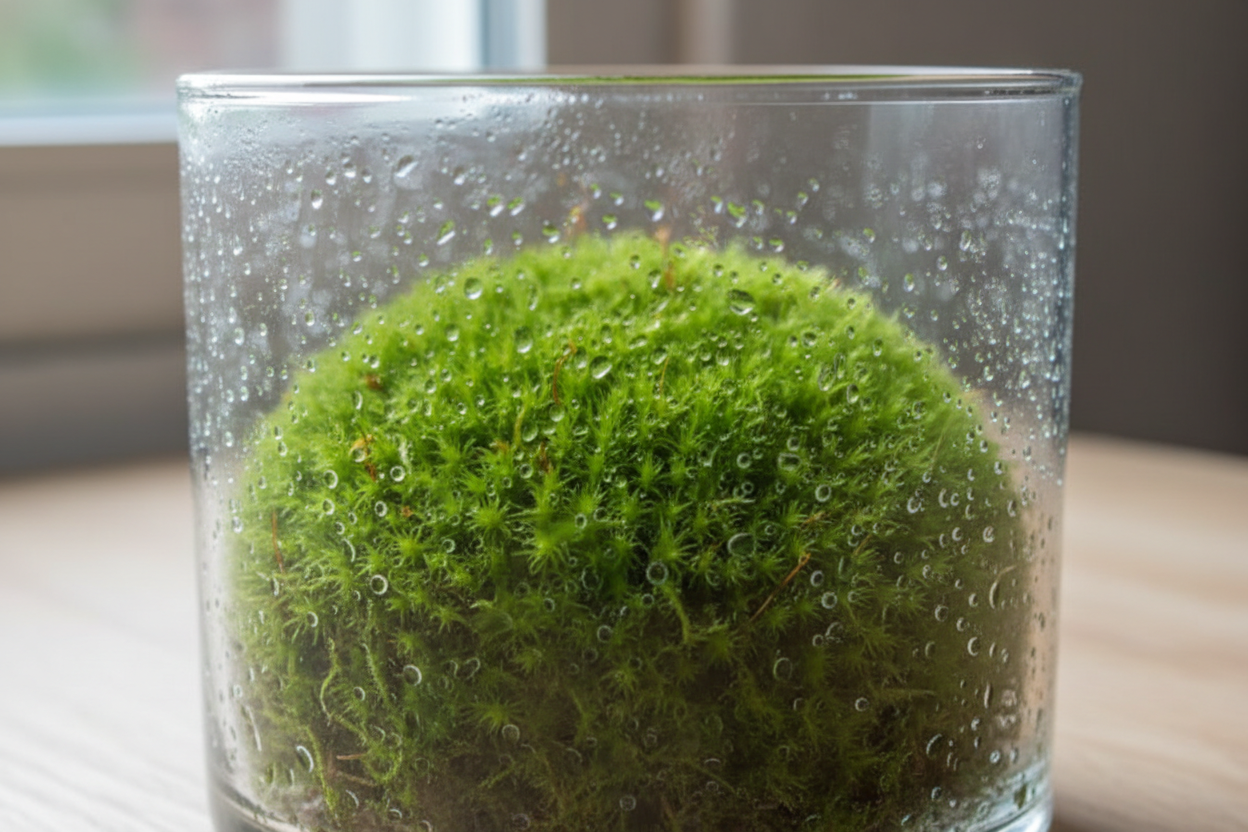 l segreto per avere muschio sempre verde e rigoglioso all'interno di un terrarium chiuso.