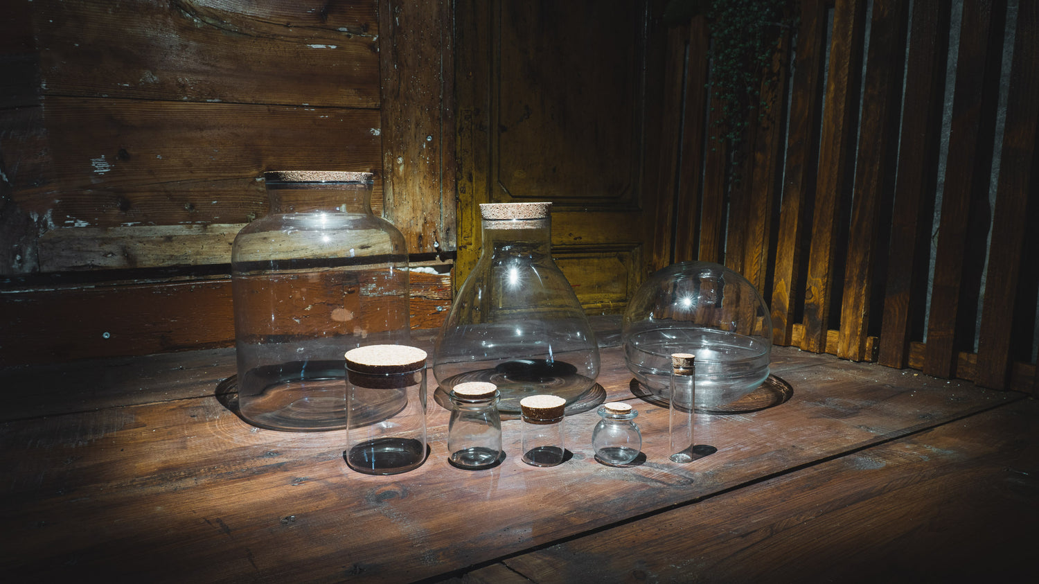 Vaso in vetro trasparente con tappo a chiusura ermetica per terrarium fai da te