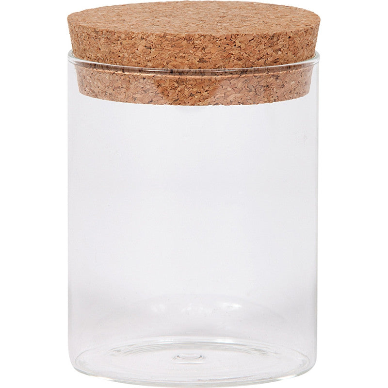 Vaso in Vetro Le Petit - Barattolo con Tappo in Sughero 8x10cm