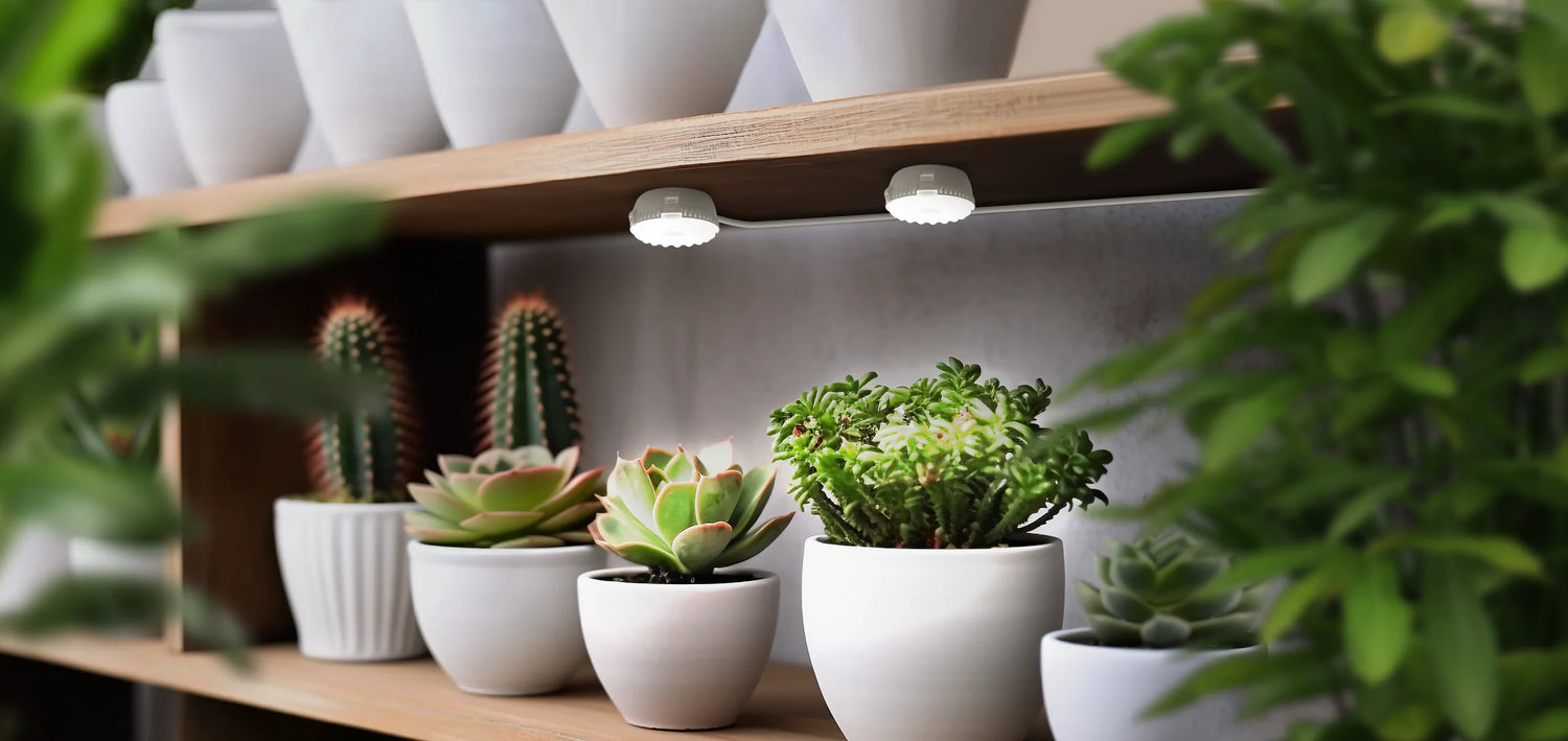 Lampada LED da Coltivazione Adesiva a 2 Teste SANSI (10W - Spettro Completo per Scaffali e Terrarium) 💡🪴✨