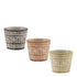 Coprivaso di design in ceramica con incisioni geometriche etniche da 6 cm per baby plant e mini piante grasse.