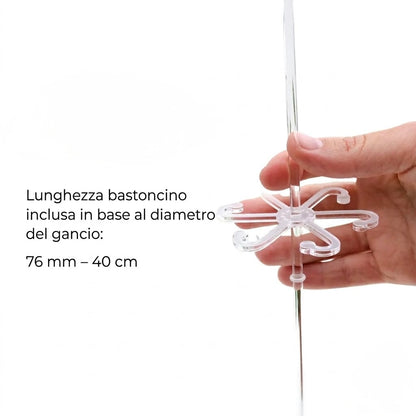 Ganci di Supporto Trasparenti per Foglie e Steli (76 mm) 🍃✨