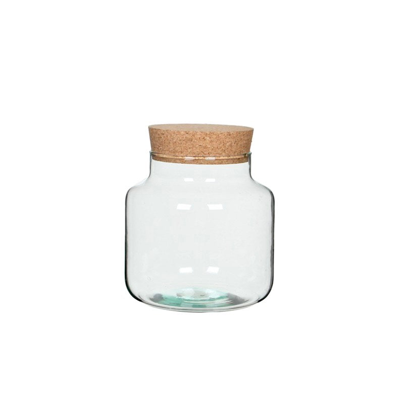 Vaso in Vetro Mars Small - Cilindro con Tappo in Sughero 19x19cm