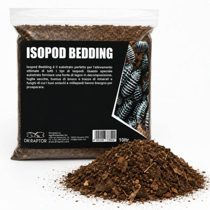 Confezione di Isopod Bedding da 10 Litri di Dreaming Plants, substrato completo e nutriente a base di torba, legno decomposto e foglie per l&