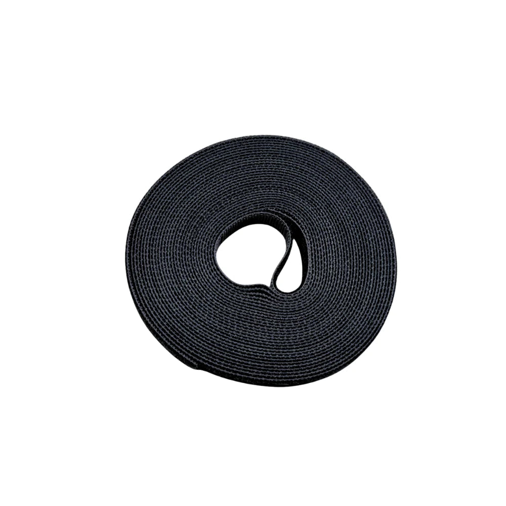 Rotolo di nastro fermapiante in velcro da 2 metri  nero, ideale per legare in modo sicuro i fusti ai pali per muschio.