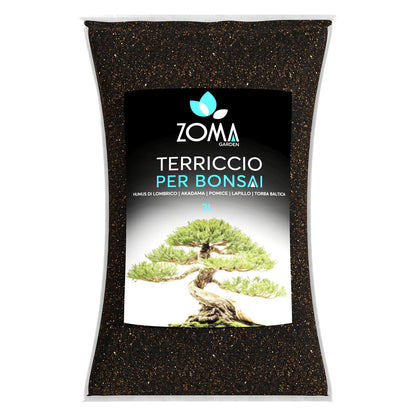 Confezione di substrato per bonsai ZOMA Garden di Dreaming Plants con akadama al 50%, lapillo e humus biologico per il rinvaso.