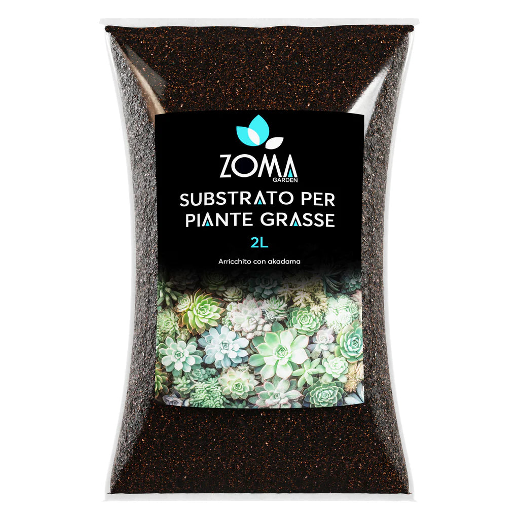 Confezione di substrato per piante grasse e succulente ZOMA Garden di Dreaming Plants con il 50% di akadama, lapillo e torba baltica.
